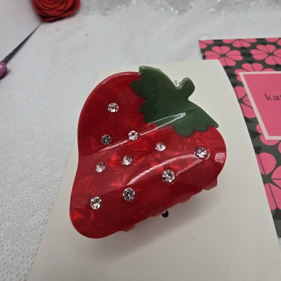 Kate Spade x Target Limited Edition Collection 3 Hair Claw Clips Red Pink Blue - Picture 6 of 16